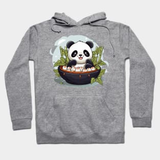 Panda Food Passion: Cuddly Charm Ramen Panda Feast Mode: Culinary Cuteness Hoodie